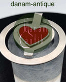 ジョージ ジェンセン マネークリップ No 390 レッドハート型エナメルインレイ付