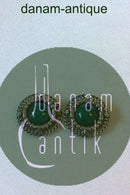 ジョージ ジェンセン クリソプレーズ スターリングシルバー イヤリング No 85