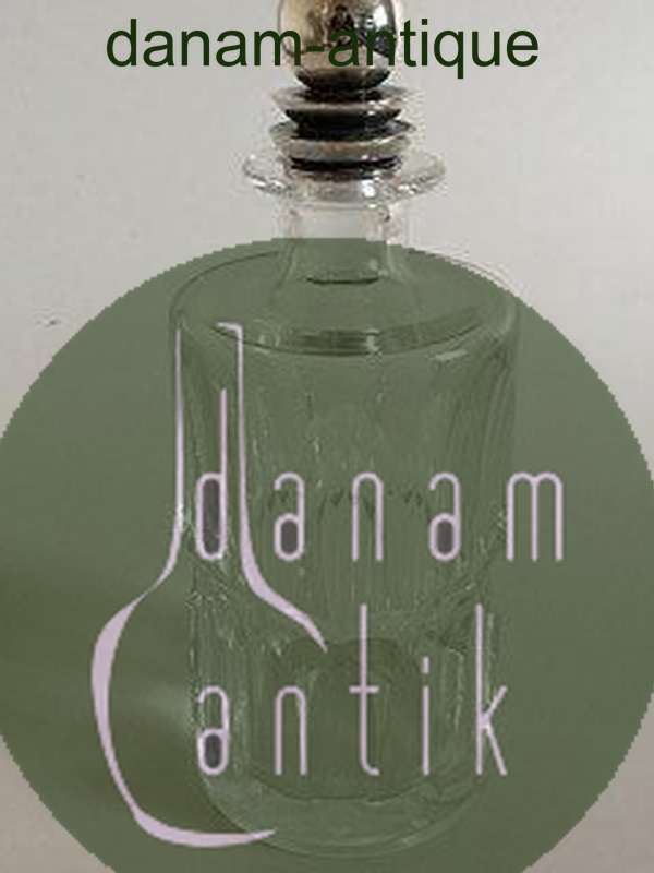 Georg Jensen Baccarat Flaske med Sterling Sølv Pyramide Flakonlåg No 206