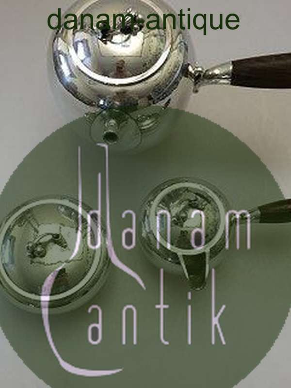 Georg Jensen Sterling Sølv Kaffekande, flødekande og sukkerskål af Harald Nielsen No 875