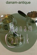 Georg Jensen纯银糖和奶油套装，带Ibenholt安装编号80C