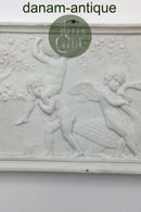 Royal Copenhagen Bisquit "Amor med en svane og drenge der plukker frugt (sommer)" Platte