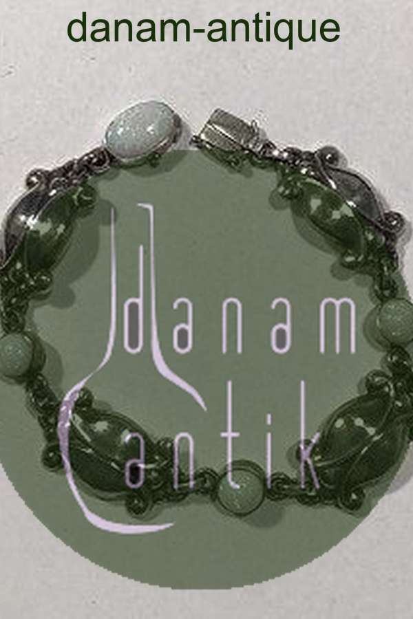 Georg Jensen Sterling Sølv Armlænke No 11 Opal