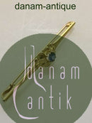 Georg Jensen 18K Gold Brooch with Synthetic Sapphire No 281