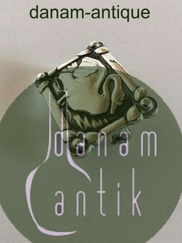 Georg Jensen Sølv Broche No 213 med Svane