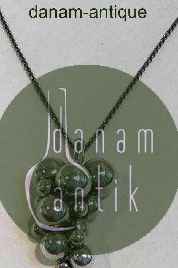 Georg Jensen Sterling Silver Necklace Moonlight Grape Pendant