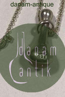 Georg Jensen Sterling Silver Necklace with Pendant No 453 Droplet Pink Quartz（ジョージ ジェンセン スターリング シルバー ネックレス ペンダント No 453 ドロップレット ピンク クォーツ