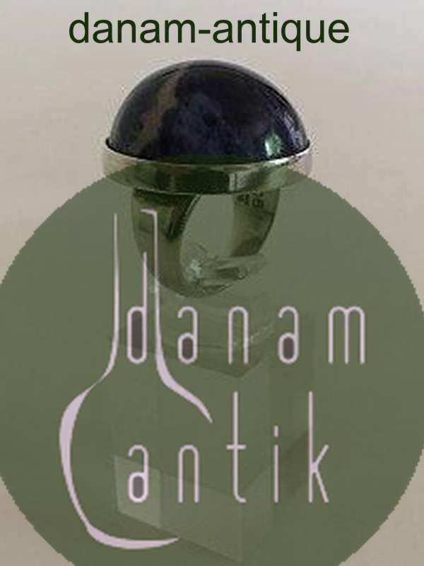 Georg Jensen Sterling Sølv Ring No 90C med Blå Sten.