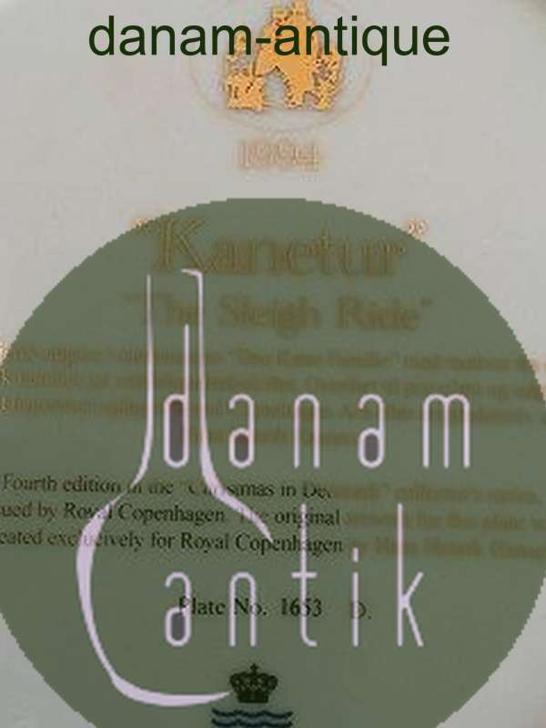 Royal Copenhagen Den Kære Familie 1994 Platte "Kanetur"