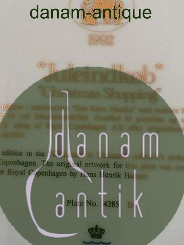 Royal Copenhagen Den Kære Familie 1992 Platte "Juleindkøb"