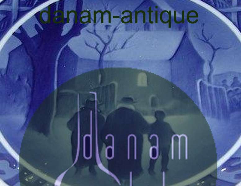 Royal Copenhagen Juleplatte fra 1928 med Engelsk Tekst "Christmas"