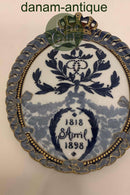 Royal Copenhagen Mindeplatte fra 1898 RC-CM017A med guld