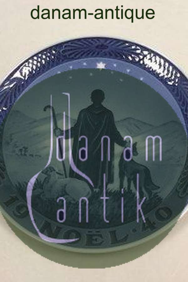 Royal Copenhagen Juleplatte fra 1940 med Fransk indskription "Noel"