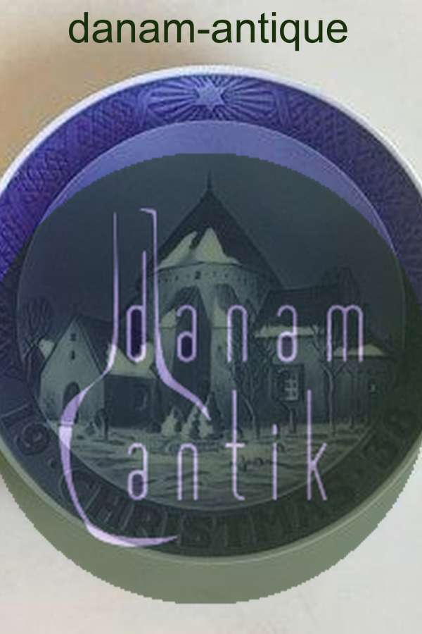 Royal Copenhagen Juleplatte fra 1938 med Engelsk Tekst "Christmas"