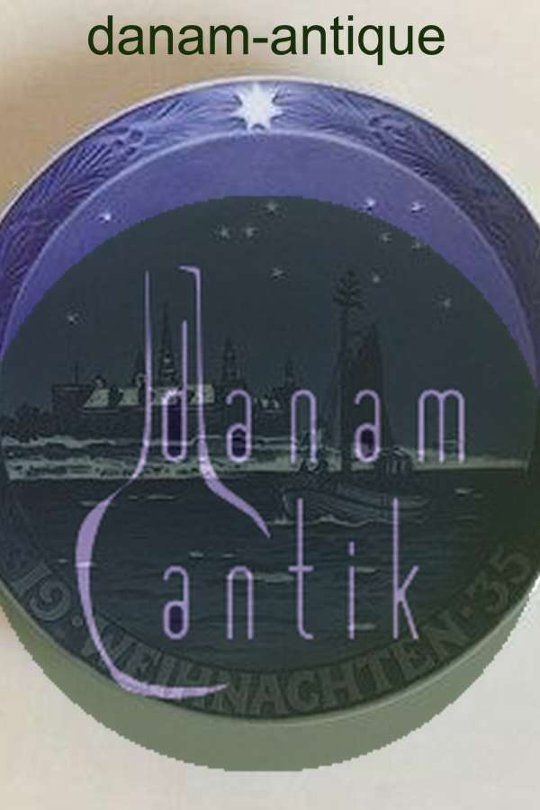 Royal Copenhagen Juleplatte fra 1935 med Tysk indskription "Weihnachten"