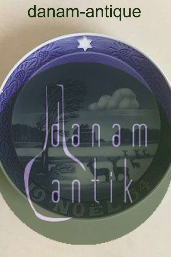 Royal Copenhagen Juleplatte fra 1934 med Fransk indskription "Noel"