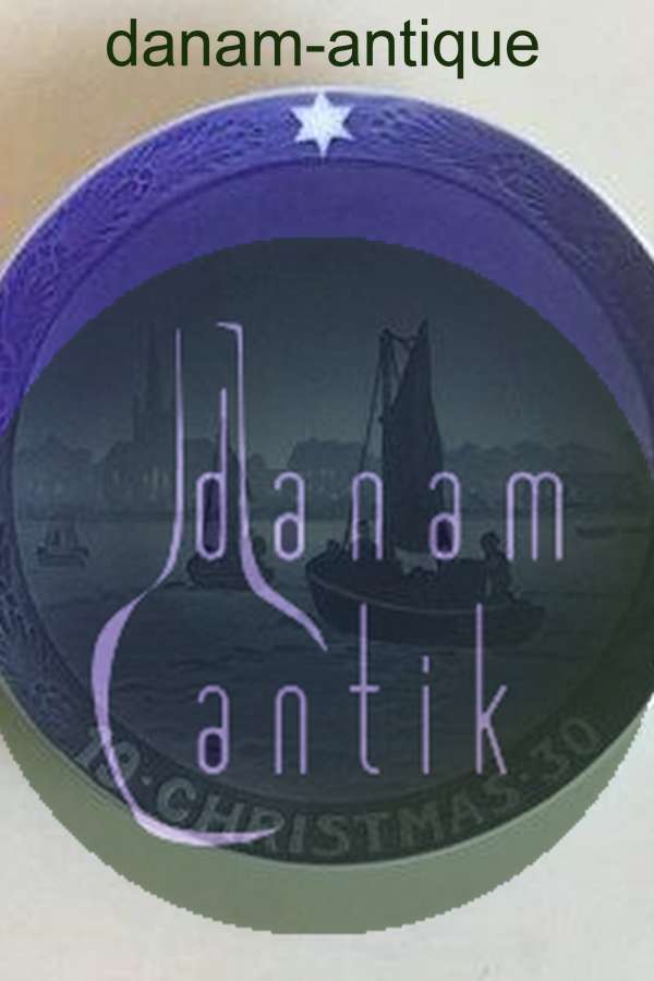 Royal Copenhagen Juleplatte fra 1930 med Engelsk indskription "Christmas"