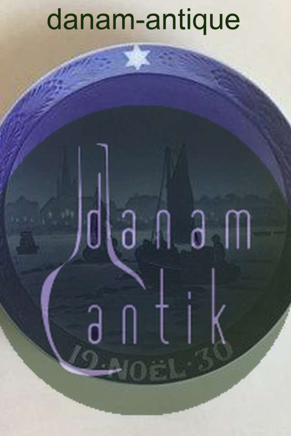 Royal Copenhagen Juleplatte fra 1930 med Fransk indskription "Noel"