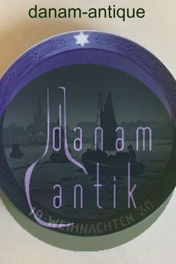 Royal Copenhagen Juleplatte fra 1930 med Tysk indskription "Weihnachten"