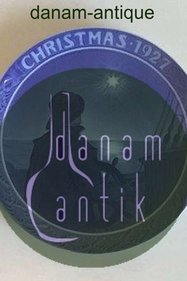 Royal Copenhagen Juleplatte fra 1927 med Engelsk indskription "Christmas"