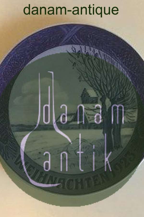 Royal Copenhagen Juleplatte fra 1923 med Tysk indskription "Weihnachten"