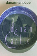 Royal Copenhagen Juleplatte fra 1921 med Engelsk indskription "Christmas"