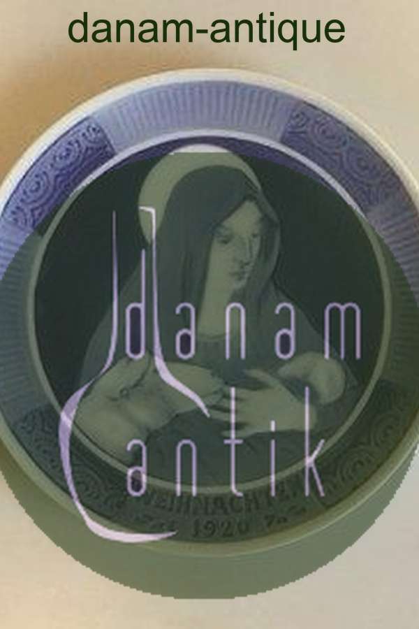 Royal Copenhagen Juleplatte fra 1920 med Tysk indskription "Weihnachten"