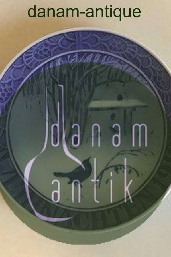 Royal Copenhagen Juleplatte fra 1919 med Tysk indskription "Weihnachten"