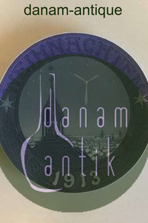 Royal Copenhagen Juleplatte fra 1913 med Tysk indskription "Weihnachten"