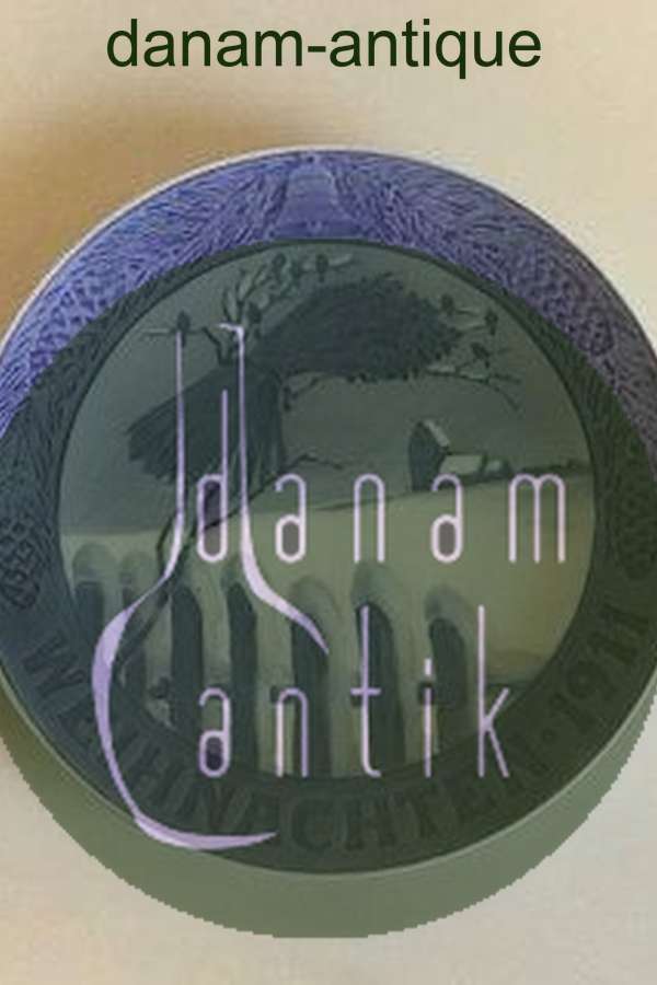 Royal Copenhagen Juleplatte fra 1911 med Tysk indskription "Weihnachten"