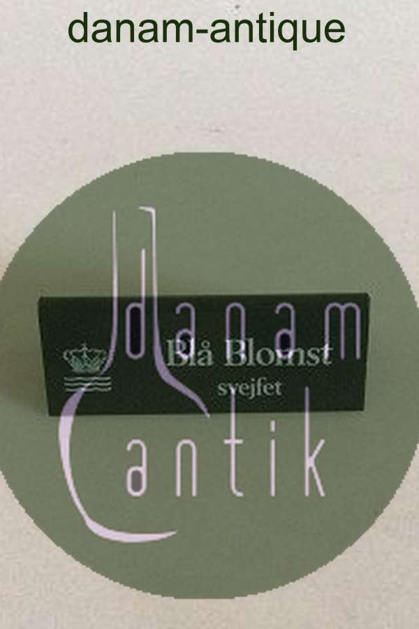 Royal Copenhagen Forhandler Reklame Skilt i Plastik "Blå Blomst Svejfet"