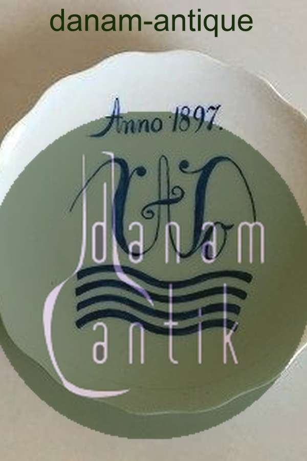 Bing & Grøndahl Mindeplatte fra 1897 med Monogram