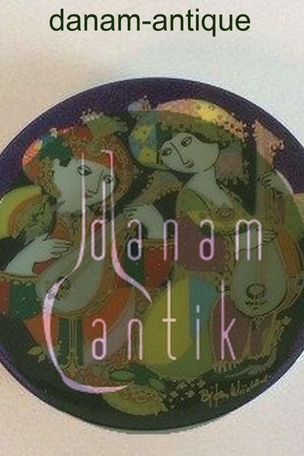 Bjørn Wiinblad Platte Rosenthal Orientalishche Nachtmusik - Mandolinenspieler Motiv 2