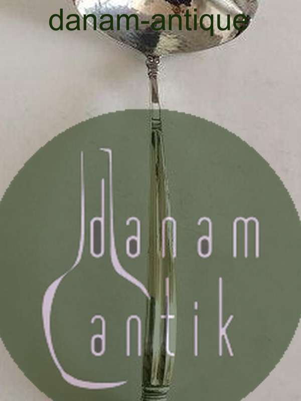 Georg Jensen Sterling Sølv Konge Sovseske med Kurvet Håndtag No 129