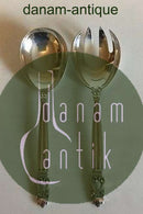 Georg Jensen Sterling Silber König Servierset bestehend aus Servierlöffel Nr. 115 und Serviergabel Nr. 116