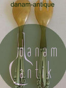 Georg Jensen Maiglöckchen Sterlingsilber Salatbesteck mit Horn Nr. 108