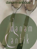 Georg Jensen ピラミッド型サービングセット サラダセット（スモール） No 134 スターリングシルバー＆ステンレススチール製