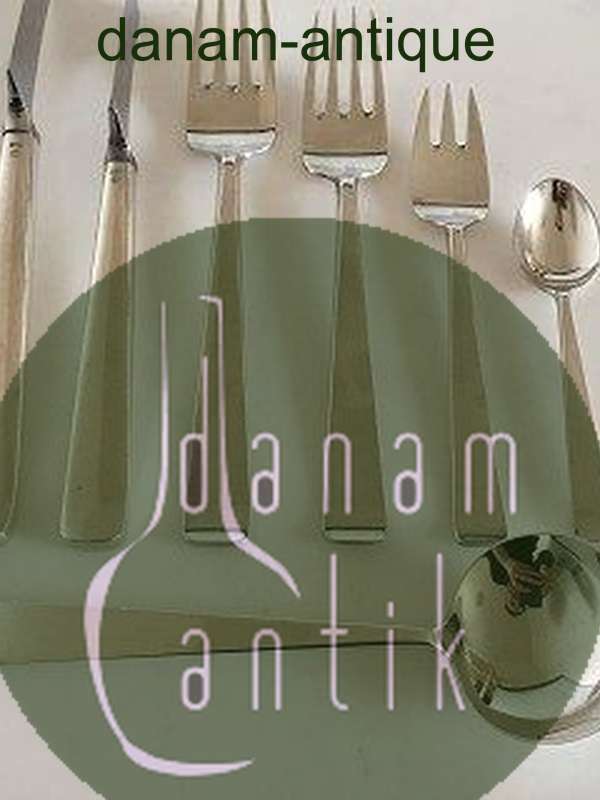 Georg Jensen Sterling Silber Margrethe Besteck Set für 6 Personen 40 Teile