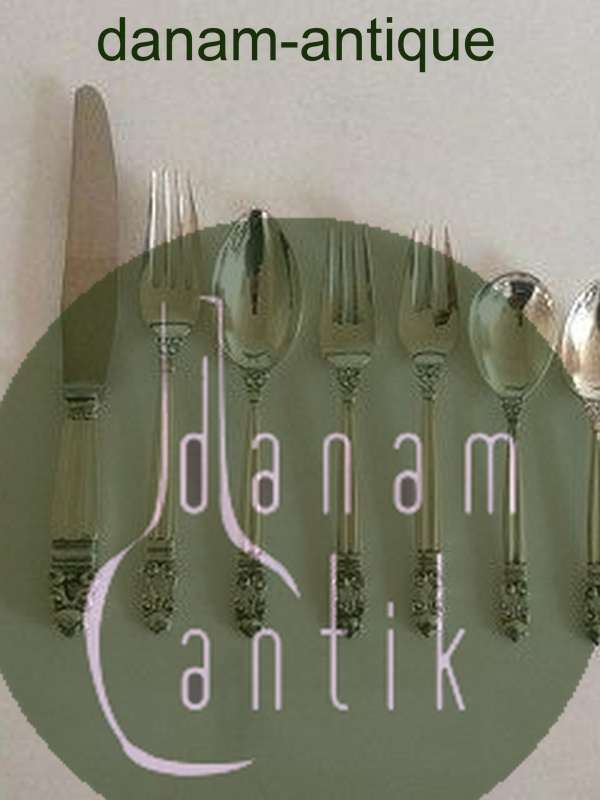 Georg Jensen King Sterling Silber Besteck Set 56 Teile mit alten Briefmarken