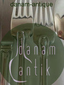 Georg Jensen Sterling Silber Doppeltes Drilling-Besteck für 6 Personen. 30 Teile.