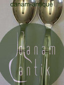 Georg Jensen Double Serrated Sterling Silver Salad Spoon and Fork（ジョージ ジェンセン ダブル セレーション スターリング シルバー サラダスプーン＆フォーク） No 133