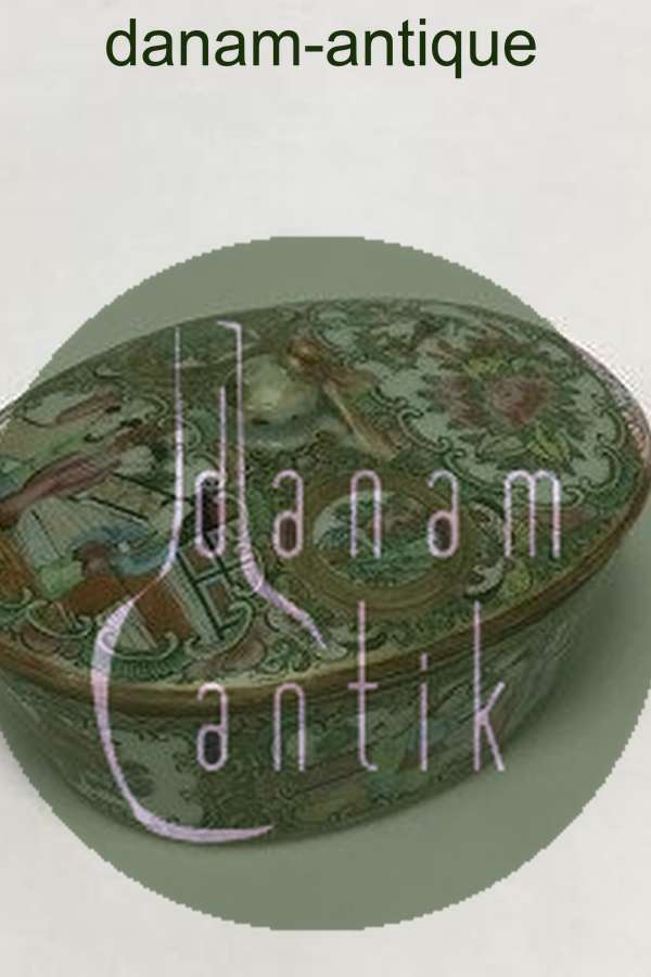 Kinesisk canton porcelæn (gold & green) terrin.