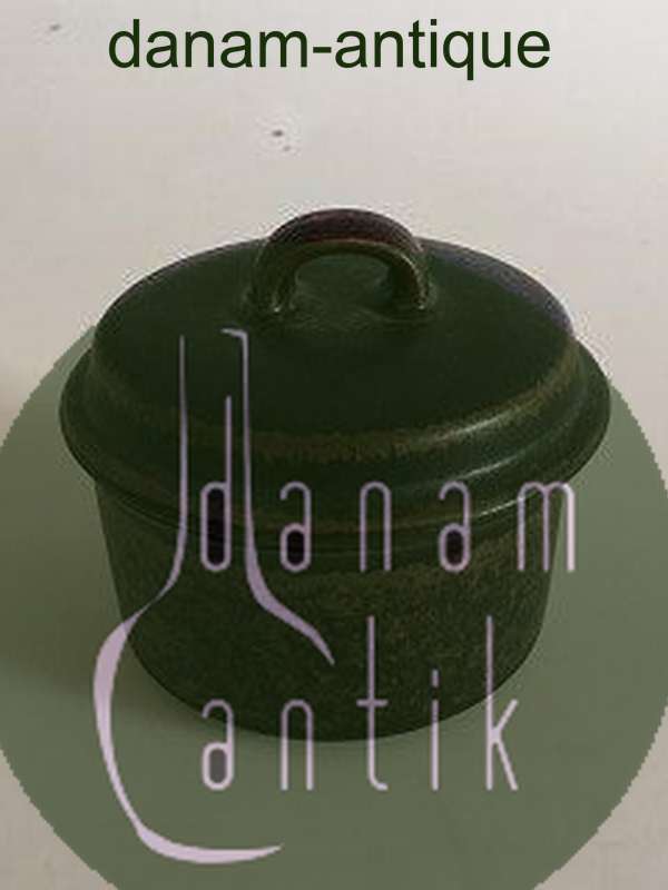 Arabia Stentøj. Ruska Sukkerskål med Låg