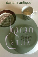 Bjorn Wiinblad, Nymolle October Month Cup No 3513, Saucer and Cake Plate No 3520