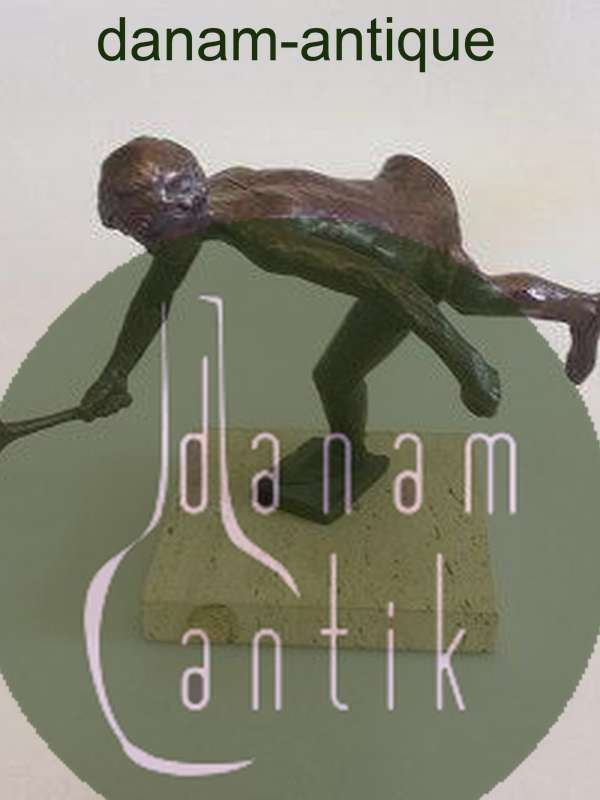 Royal Copenhagen Bronze statuette Sterett-Gittings Kelsey Tennis spiller fra 1976