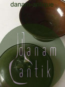 Ægte Ildfast Bronze Skål med Låg pyntet med en Lille Fugl