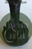 P. Ipsen, vase, sortbrændt terracotta dekoreret med Varan/Drage og Eghjort No 331