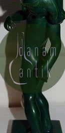 Jadegrøn pige 888 Venus Kalipygos Design Kai Nielsen 21 cm