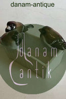 Fayence Kleine Jardiniere mit drei Spatzen