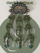 Marius Hammer  Art Nouveau sterling sølv broche med emalje, Norge.